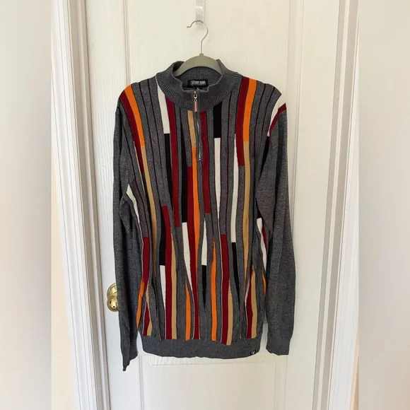 Stacy Adams Vintage Men’s Look Knit HALF Zip Pullover Sweater, Sz XL - Picture 3 of 15